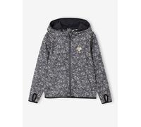 Sports Sweatshirt with Flower Print in Techno Fabric for Girls anthracite