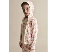 Sports Sweatshirt with Flower Print in Techno Fabric for Girls multicoloured