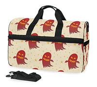 Sports Swim Gym Bag with Shoes Red Sugar Ghost Compartment Weekender Duffel Travel Bags Handbag for Women Girls Men