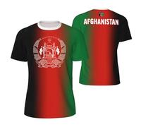 Sports T-Shirt Afghanistan Flag 3D Printed for Supporters Gear Running Multicolor