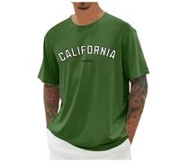 Sports T-Shirt Men's Cotton Oversized T-Shirt Men's Short Sleeve T-Shirt with City Name Letter Print Light Airy Summer Tops Casual Loose T-Shirts Fashion Streetwear T-Shirts Tee Shirts