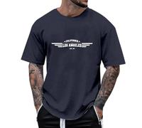 Sports T-Shirt Men's Cotton Oversized T-Shirt Men's Short Sleeve Vintage T-Shirt with Letter Print Light Airy Summer Tops Casual Loose T-Shirts Fashion Streetwear T-Shirts Tee Shirts for Men