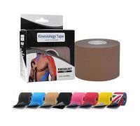Sports Tape 5m*5cm Roll,Sports Injury Muscle Tape for Shoulder,Knee, Ankle Shin Splints Support Waterproof & Hyopallergenic Sports Care Tape（Coffee）