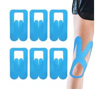 Sports Tape 6 Pcs Knee Tape Pre Cut Kinesiology Tape Waterproof Hyopallergenic Protect The Knee Joint Reduce Damage Provide Support and Relieve Muscle Discomfort,for Running Hiking Riding (Blue)
