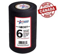 sports tape Black Hockey Tape - Stick Tape - 6 Rolls - 1 Inch Wide,20 Yards Long (Cloth) - Made in North America Specifically for Hockey (STP946-36)