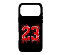 Sports Team Red Black Graffiti Number 23 Case for iPhone 17 Pro Max
