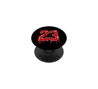 Sports Team Red Black Graffiti Number 23 PopSockets Adhesive PopGrip