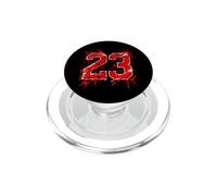Sports Team Red Black Graffiti Number 23 PopSockets PopGrip for MagSafe