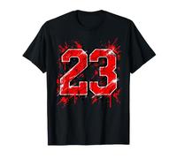 Sports Team Red Black Graffiti Number 23 T-Shirt