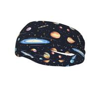 Sports The Solar Family Print Sweatband Headbands for Men & Women – Breathable, Stretchy Gym Exercise Running Headband