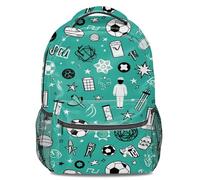 Sports Theme Print Backpack, Men Women Student Cartoon 3D Printing Backpack, Geometric Pattern Fashion Casual Travel Daypack (print 1)