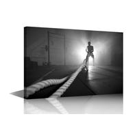 Sports Theme Wall Art for Home Wall Decor Fitness Equipment in Gym Canvas Wall Art Functional Training Posters Prints Motivational Pictures for Home Decoration Living Room Ready to Hang 36x24 in