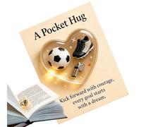 Sports Themed Hug | Pocket Encouragement Souvenir - Ball Sports Motivational Cards - for Athletes Team Managers Fans Teammates Practice Field Game Days Training Tournaments Collectors