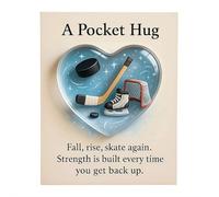 Sports-Themed Pocket Hug,Football Tennis Soccer Baseball Golf Pocket Hug,Inspirational Sports Token for Kids & Athletes,Mini Token with Message Card for Athletes Friends Training Support Decor A