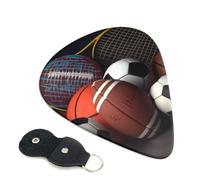 Sports Themed Print Guitar Picks 6 Pack With Organizer Storage Bag 0.46 0.71 0.96mm Guitar Plectrums Guitars Accessories For Bass Electric Acoustic Guitars