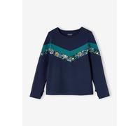 Sports Top in Techno Fabric for Girls navy blue