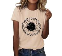 Sports Tops for Women UK Long Sleeve V Neck Cotton T Shirts for Women UK Chiffon Blouse Plus Size Ladies Plus Size Tops 22/24 Clearance Items Today UK Beige