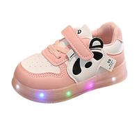 Sports Trainers for Kids Teens Fashion Comfortable Sneakers Flashing Led Shoes Toddlers Home Breathable Boys' Handsome Girls Children's Day Gift Pink