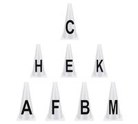 Sports Training Cones - Portable White Training Letters | Competition Training Markers | White Training Cones With Letters | Stackable Sports Training Cones For