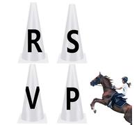 Sports Training Cones - Portable White Training Letters | Competition Training Markers | White Training Cones With Letters | Stackable Sports Training Cones For