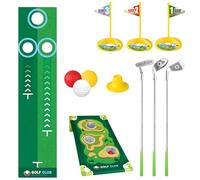 Sports Training Equipment Golfing Play Set with Course Mat Corn Hole Board Inside Golfing Toy Set Inside