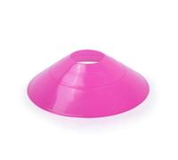 Sports Training Marker Cone Disc Dome With Circular Opening And Glossy Finish Lightweight Stackable PE For Speed Marking Practice Routines Suitable For School Physical Education Coaching , Rose Red