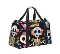 Sports Travel Bag Gym Duffle Bags Holdall Bags Carry On Luggage Weekend Overnight for Mens Women, Band of Mariachi Skeletons
