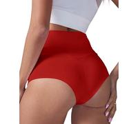 Sports Trousers Women Short 2 in 1 Women's High Waist Yoga Shorts Gym Workout Booty Dance Hot Pants Athletic Butt Lifting Sports Leggings Muslin Shorts Women, red, XL