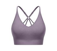 Sports Underwear for Women, Bra Without Underwire, Comfortable Transparent Shoulder Strap, Wireless, Backless, Without Padding, with Adjustable Shoulder Straps