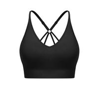 Sports Underwear for Women, Bra Without Underwire, Comfortable Transparent Shoulder Strap, Wireless, Backless, Without Padding, with Adjustable Shoulder Straps