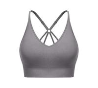 Sports Underwear for Women, Bra Without Underwire, Comfortable Transparent Shoulder Strap, Wireless, Backless, Without Padding, with Adjustable Shoulder Straps