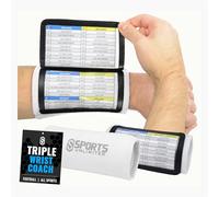 Sports Unlimited Youth Triple Wrist Coach, Football Wristbands for Plays, Baseball Wristbands, QB Arm Bands