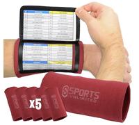 Sports Unlimited Youth Triple Wrist Coach, Football Wristbands for Plays, Baseball Wristbands, QB Arm Bands