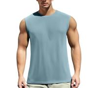 Sports Vests for Men Uk Gym Tank Top, Sleeveless Running Top Plus Size Absorbent Relaxed Fit Lightweight Quick Drying Everyday Soft Elastic Wrinkle-Resistant Classic