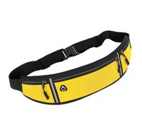 Sports Waist Bag Running Waist Bag Lightweight Waterproof Reflective Strip Waist Fanny Pack Gym Sport Running Waist Pack Adjustable Elastic Strap(Yellow)