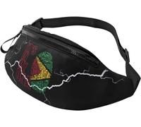 Sports Waist Pouch It's in My DNA Guyana Flag, Fanny Pack Adjustable Cycling Waist Bag Unisex Sports Bum Bag for Men Travel Women