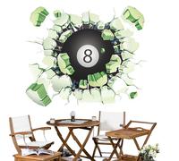 Sports Wall Stickers,Basketball Wall Decal - 3D Visual Breakthrough of Wall Billiards Basketball Football Wall Stickers | Basketball Billiards Football Wall Decor,Self Adhesive Gym Wall Stickers for