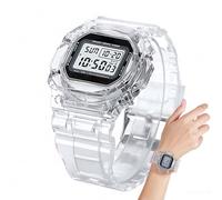 Sports Watch - 23 x 4.2 x 1.2 cm | Transparent Date Display | LED Date Watch | Digital LED Watches in the Dark, Waterproof, Electronic Movement for General Use