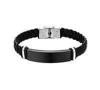 Sports Watch America and Europe Rope Leather Men's Hip Bracelet Bracelet Jewelry Hiphop Hop Bracelets Clip on Earrings Cute (Black, One Size)