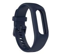 Sports Watch Band Strap Compatible for Garmin Vivosmart 5, Soft Silicone Wristband, Integrated Watch Straps Replacement Accessories (Navy Blue)