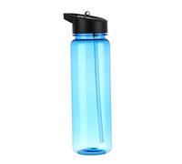 Sports Water Bottle with Straw Flip Top Drinks Bottles Gym Water Cup for Running Bike Schools Blue Gym Bottle Clear Water Bottle Fitness Water Cup Water Bottles With Straw