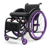 Sports Wheelchair, Aluminum Frame, Modern Style, Swivel Wheels, Anti-Tipper, Adjustable Backrest, Comfortable Cushioning, Lightweight & Foldable,Portable Folding Wheelchair for Adults and Seniors(Size