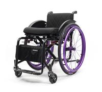 Sports Wheelchair - Lightweight Folding Transport Wheelchairs,Self-propelled Aluminum Alloy Portable Manual Wheel Chair,Handbrakes Quick Release Rear Wheels & Anti-Tip Wheels