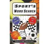Sport's Word Search Puzzle Book: Easy to Read Print about Football, Soccer, Tennis, Volleyball, Hockey, Baseball, Track, and More | 6x9 inches, 110 ... Gift for Vacations, Holidays and Free Times.