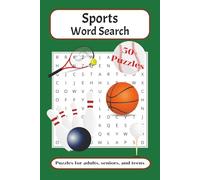 Sports Word Search Puzzle Book: Word Searches with Easy to Read Print about Sports, Baseball, Golf, Football and More | 6x9 inches, 110 Pages | 50+ ... Gift for Vacations, Holidays and Free Time