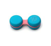 SPORTS WORLD VISION 1PC Blue Macaroon Contact Lens Case | Compact, Portable & Leakproof Contact Lens Holder | Durable, Travel-Friendly Contact Lens Solution Box with Same Color Set