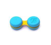 SPORTS WORLD VISION 1PC Light Blue Macaroon Contact Lens Case | Compact, Portable & Leakproof Contact Lens Holder | Durable, Travel-Friendly Contact Lens Solution Box with Same Color Set