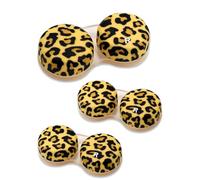 SPORTS WORLD VISION 3pcs OptiCool Contact Lens Cases - Leopard Design Contact Lenses Case Box - Cute Screw Top Contact Solution Holder Same Style Per Order