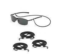 SPORTS WORLD VISION 4PCs Unisex Glasses Strap & Retainer Black Premium Non-Slip Chain for Glasses | Durable Glasses Chain for Women & Men for Comfortable Fit (Available in 5 Colors)
