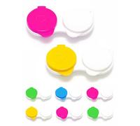 SPORTS WORLD VISION 8PC Flip-Top Flat Contact Lens Cases | Portable Travel Contact Lens Storage Box | Lightweight Durable Bulk Buy Contact Lens Solution Holders with Mix Color Set